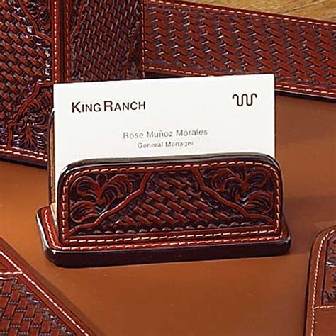 leather business cards holder|More.